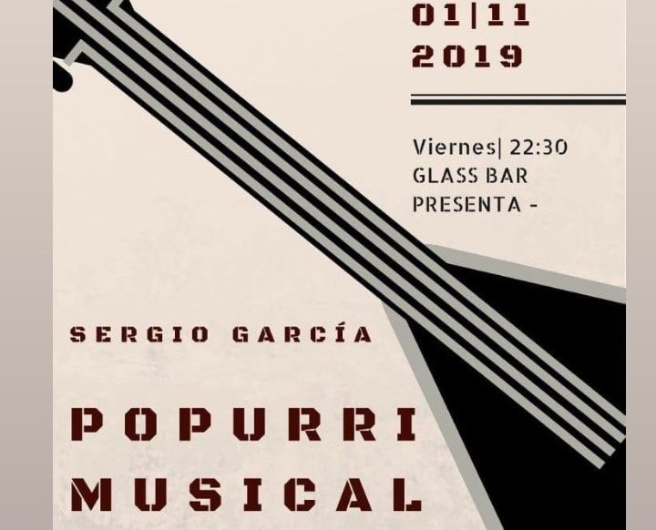 Glass Bar presentará Popurri Musical a cargo de Sergio García