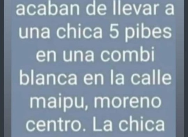 Viralizan un presunto secuestro pero confirman que no es de la ciudad