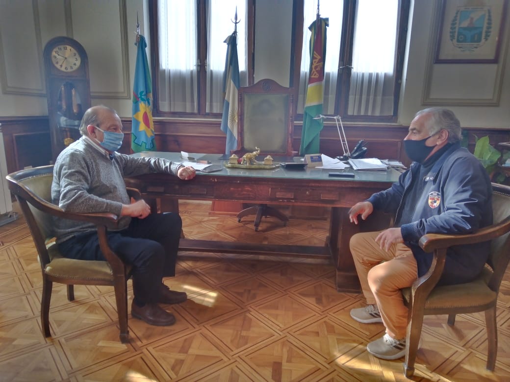 Sánchez recibió a Ravella y analizaron las obras ejecutadas en el Parque Industrial