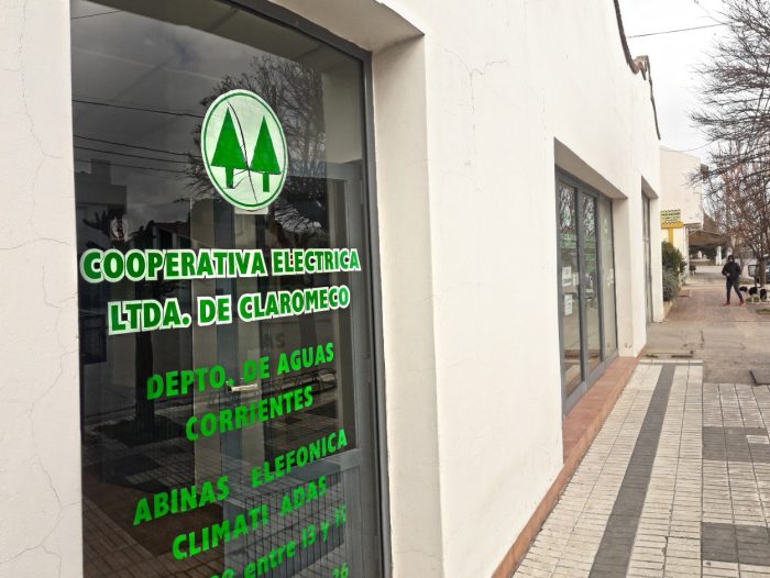 Las oficinas de la Cooperativa de Claromecó, cerradas por el feriado