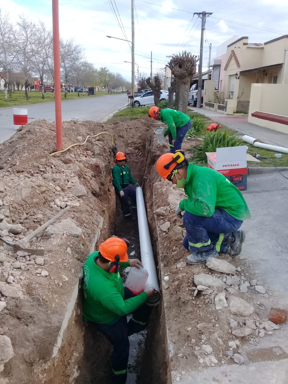 Por nueva red de cloacas, cortan circulación en Ameghino y San Lorenzo de manera intermitente