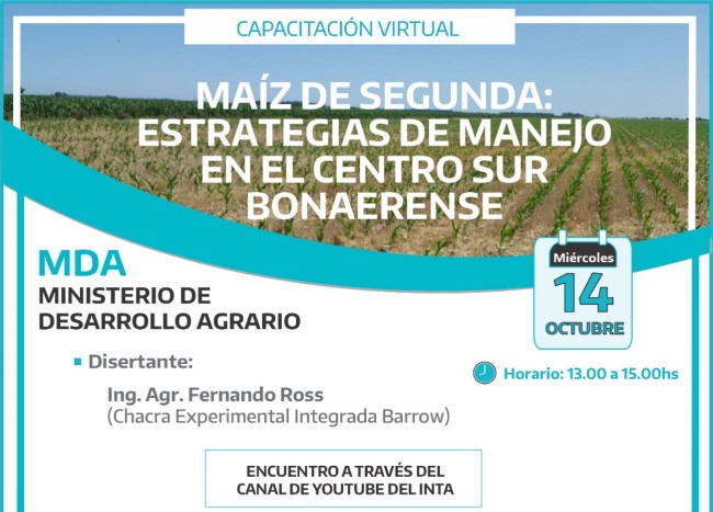 La Chacra de Barrow invita a jornada sobre maíz de segunda