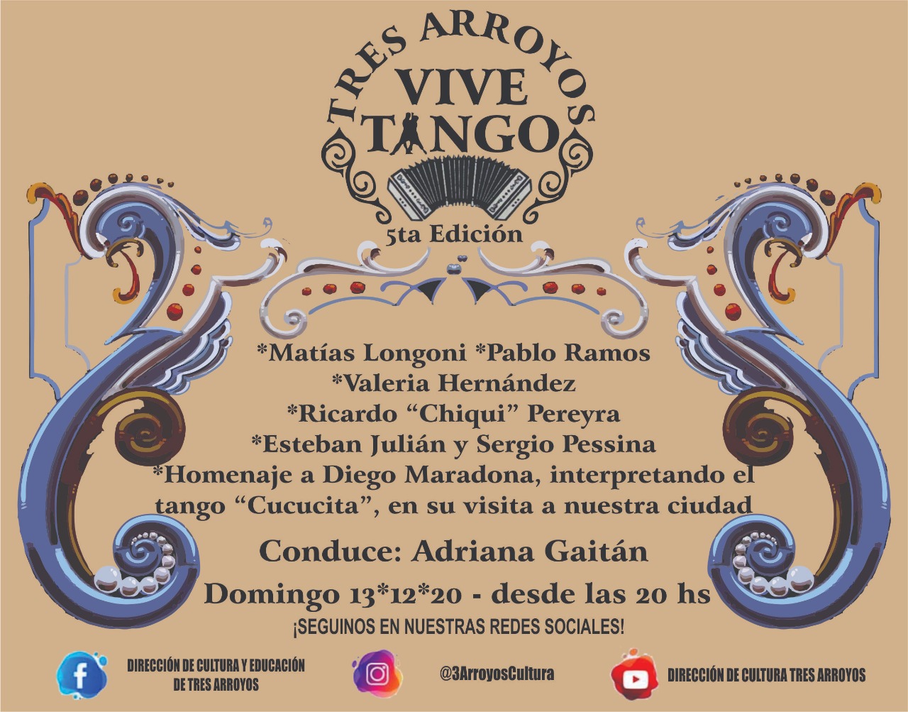 Con homenaje a Maradona, Tres Arroyos Vive Tango suma una fecha