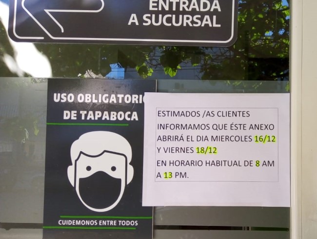 Claromecó: la sucursal del Provincia atenderá el miércoles 16 y el viernes 18