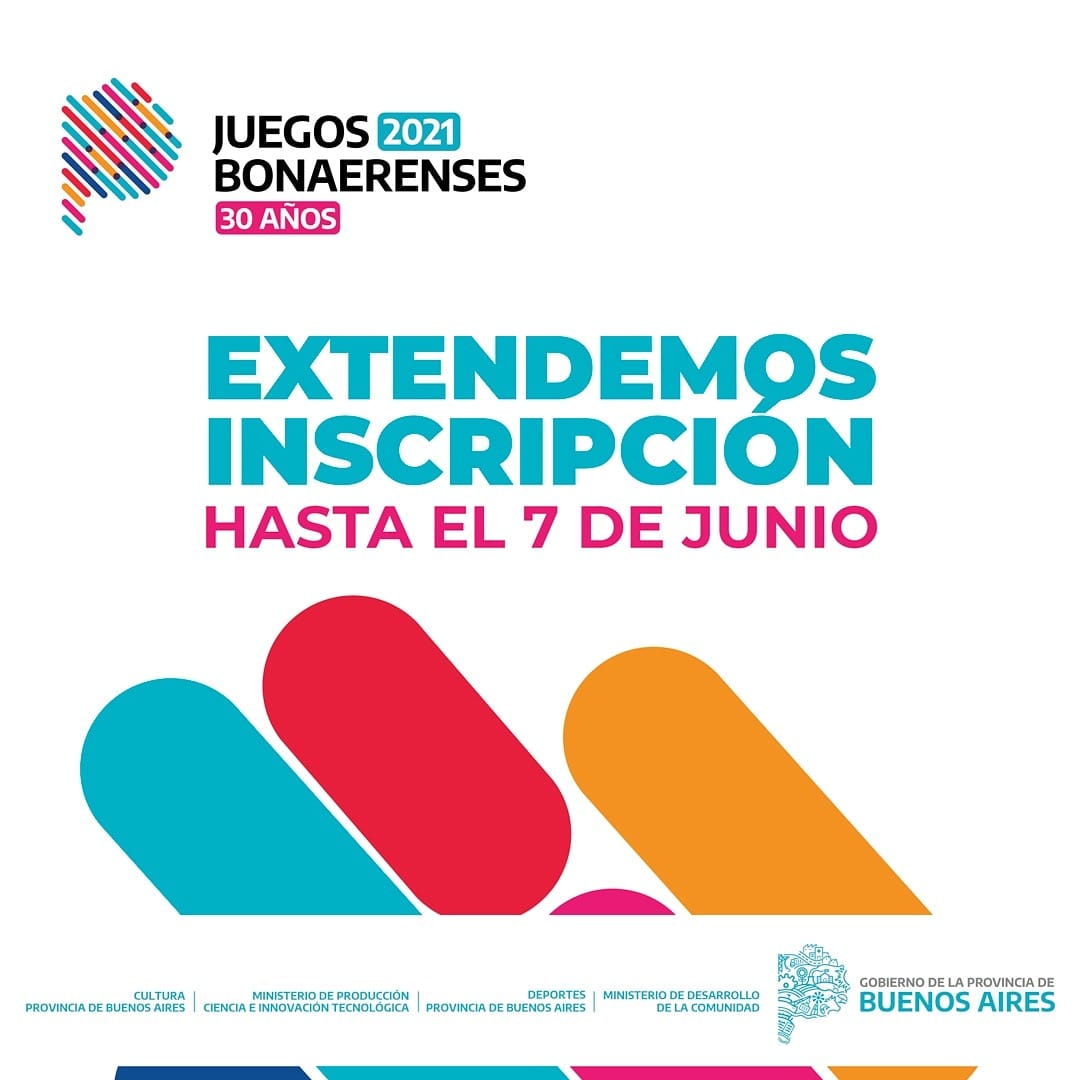 Hasta el 7 de junio se extiende la inscripción a los Juegos Bonaerenses 2021
