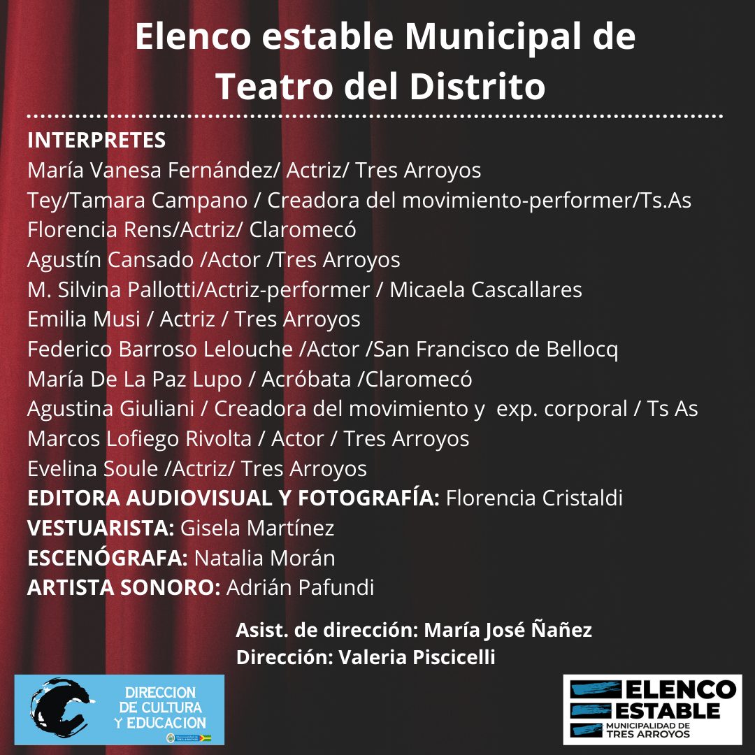 Divulgaron los integrantes del elenco estable municipal de teatro