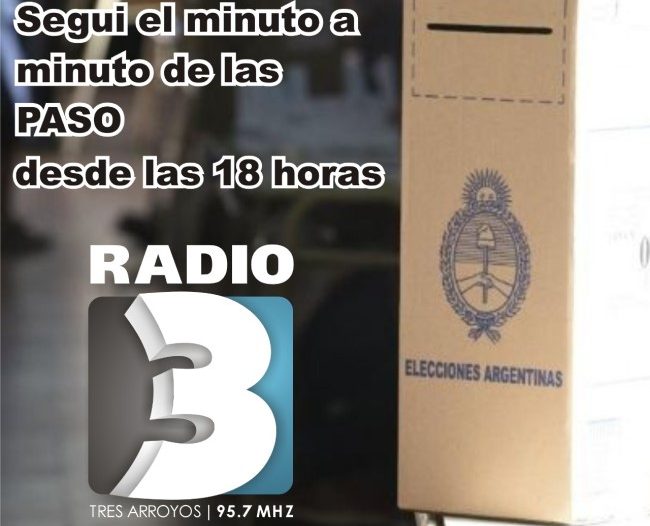 Este domingo seguí las PASO 2021 en Radio 3 y Diario 3