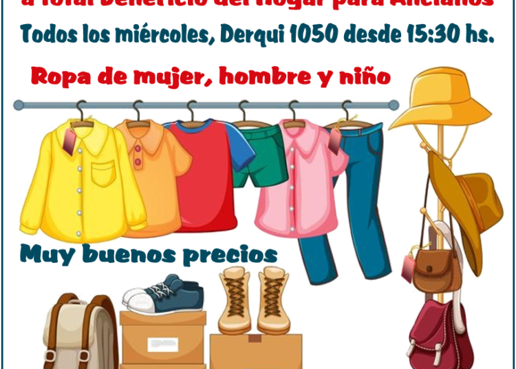 Feria de Ropa a beneficio del Hogar de Ancianos en Derqui 1050
