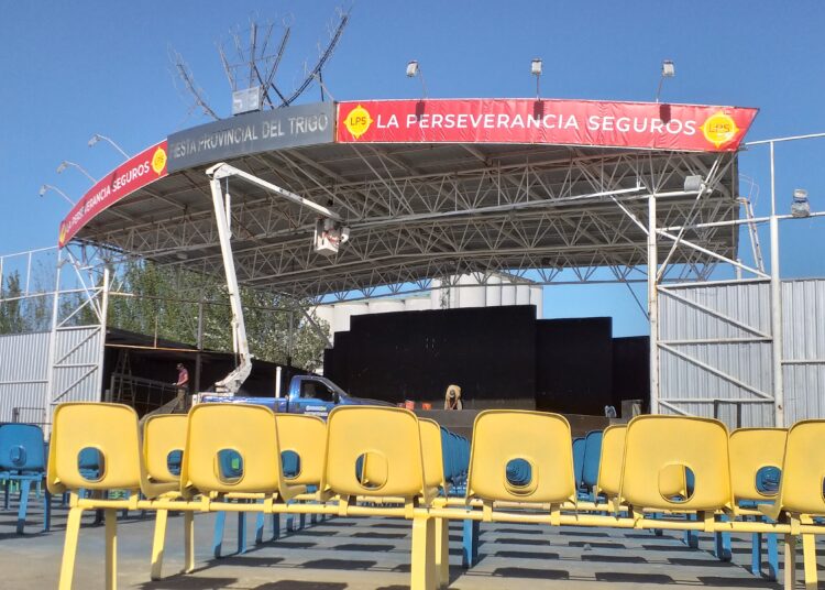Fiesta del Trigo, edición 53: a menos de una semana, avanzan con el mejoramiento del predio