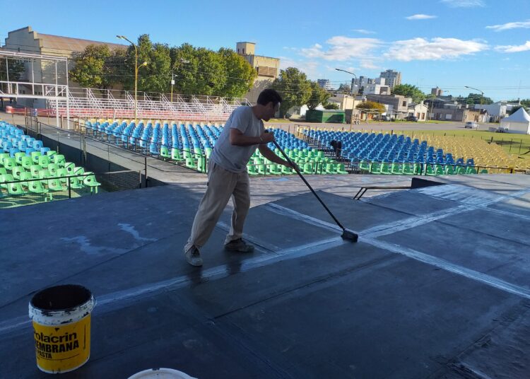 Fiesta del Trigo, edición 53: reanudan las tareas en el predio tras la fuerte lluvia
