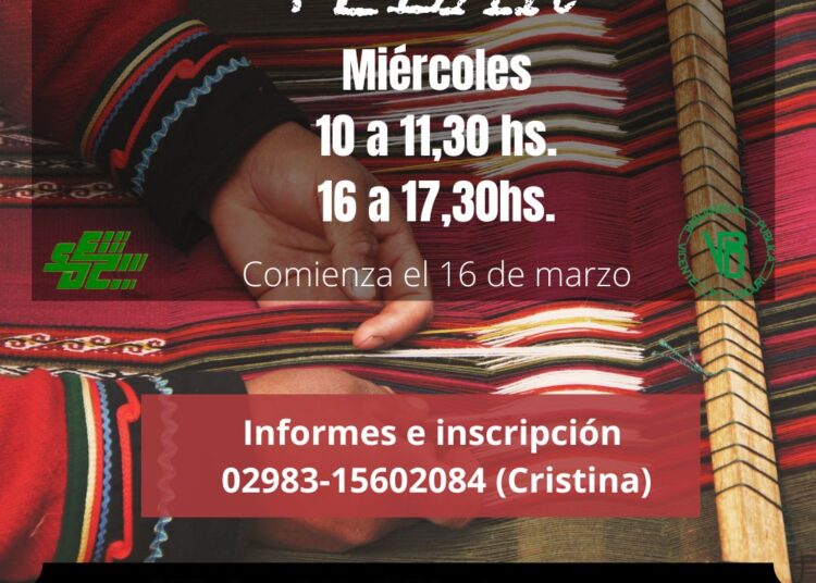 El miércoles comienza el taller de telar en la Biblioteca Cacuri