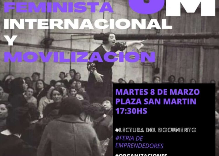 El martes 8, nueva movilización por el Día de la Mujer