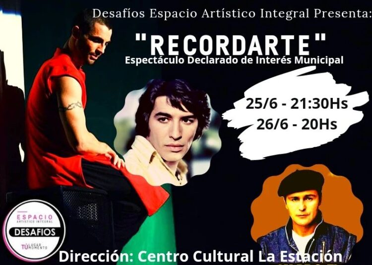 Invitan a «Recordarte», el próximo sábado en La Estación