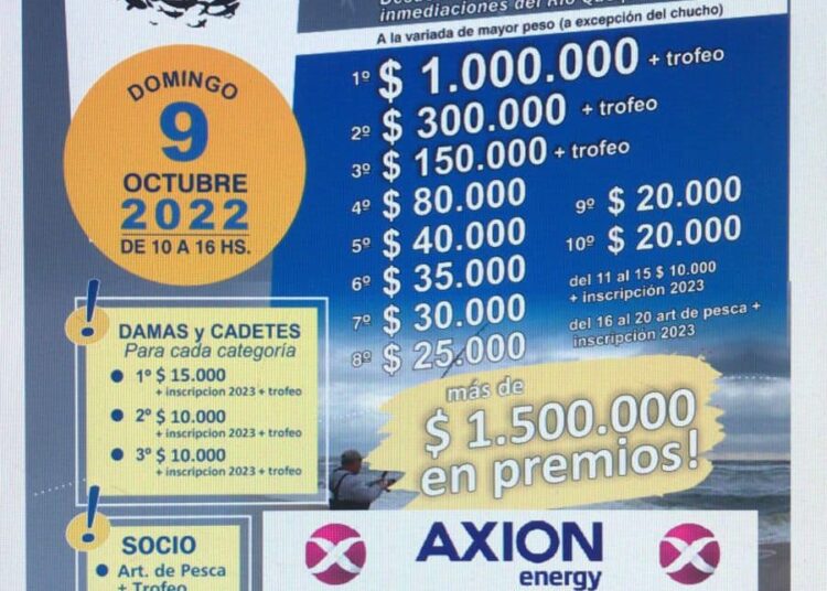 Se viene el primer concurso de pesca de la temporada