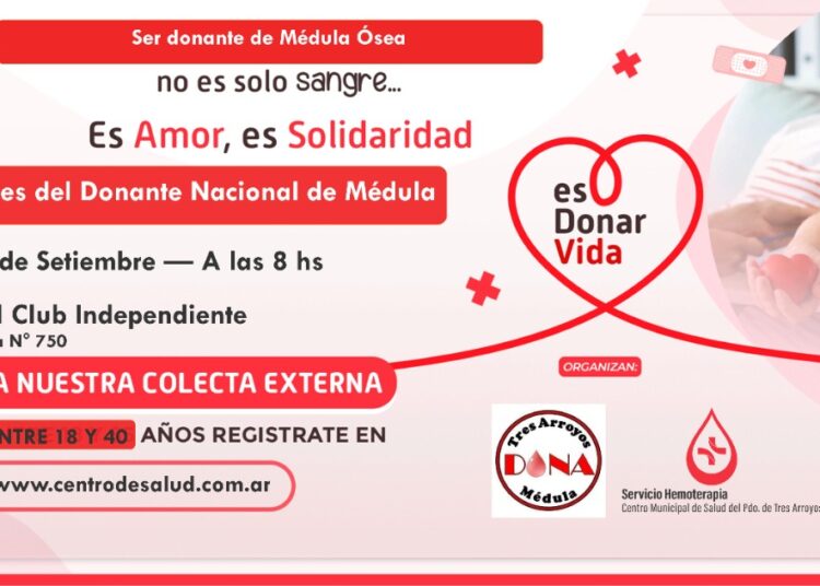 El 8 convocan a nueva colecta de médula osea
