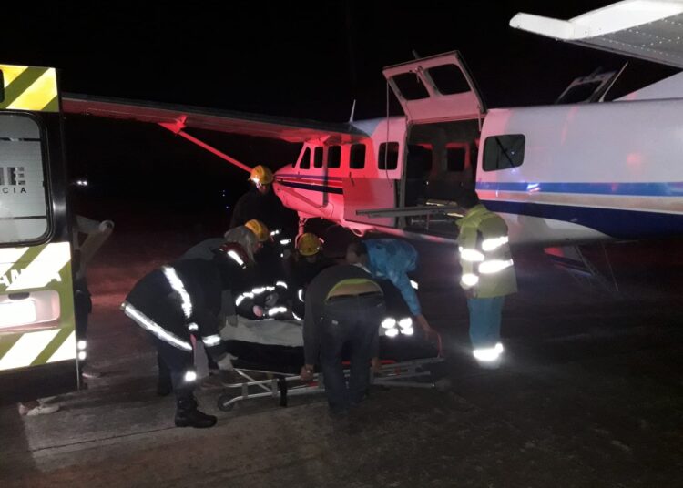 Trasladaron a una paciente de alta complejidad a El Cruce