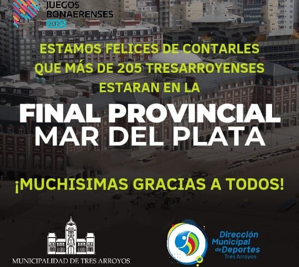 Juegos Bonaerenses: más de doscientos atletas locales participarán de la competencia en Mar del Plata