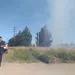 Sofocaron incendio de pastizales en un terreno de Pringles y Camino de Cintura