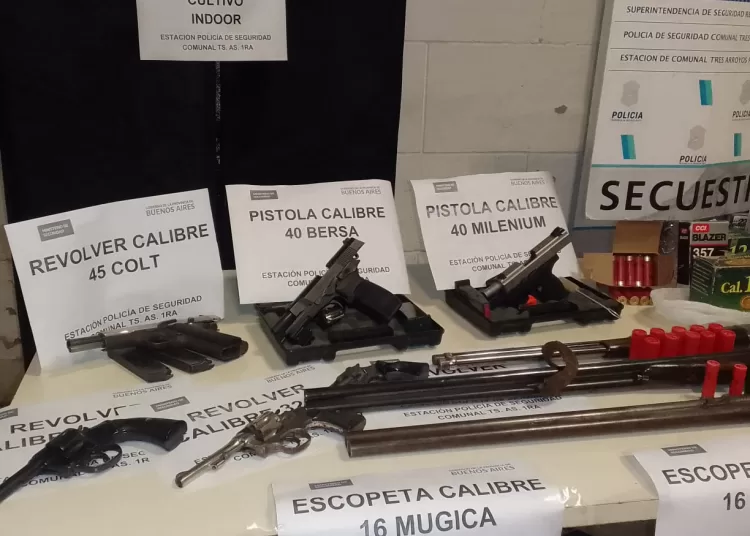 En un operativo, incautaron un arsenal junto a cocaína y marihuana lista para vender por $80 millones