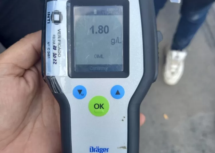 Secuestraron un vehículo tras elevada alcoholemia positiva en un control