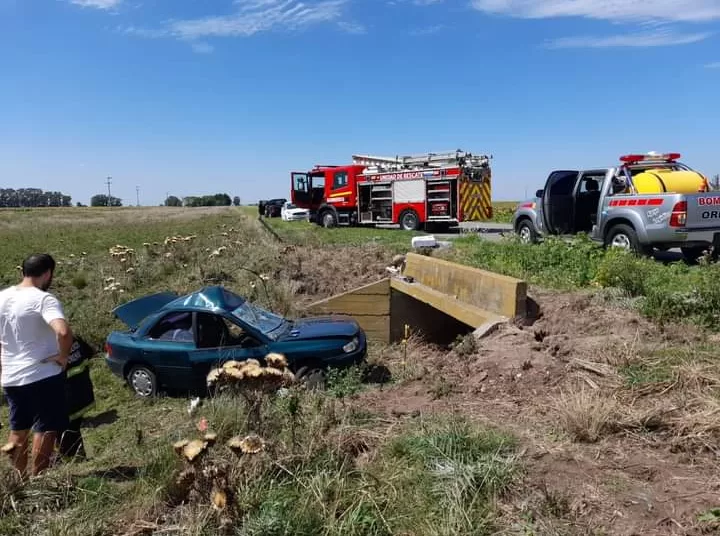 Despiste, vuelco y un herido en cercanías a Cristiano Muerto; una fallecida tras siniestro en ruta 228
