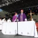 Oficiaron misa y recital católico en el Juan Pesalaccia