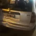 Choque y daños entre dos autos en el predio triguero