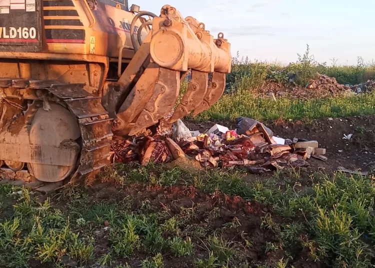 Destruyeron alimentos inaptos para consumo en el exbasurero