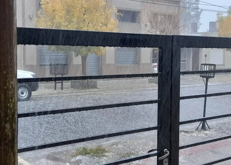 (Video) Intenso granizo, lluvia y viento en la mañana dominical