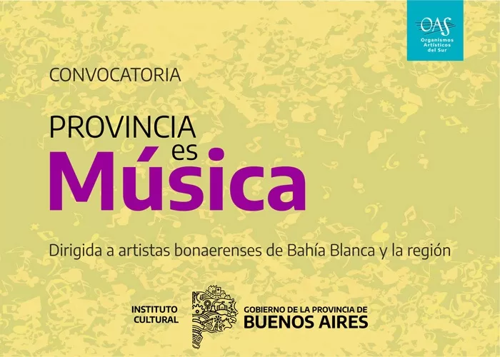 Abierta la convocatoria “Provincia es Música”