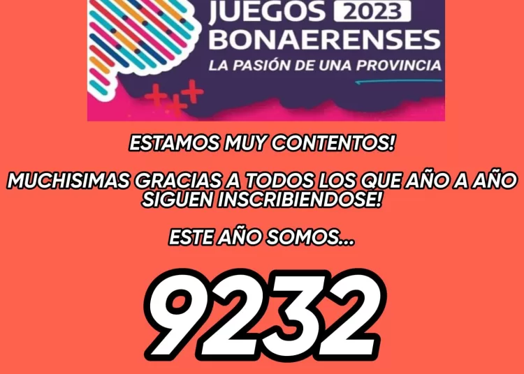Record absoluto en Juegos Bonaerenses: 9232 inscriptos