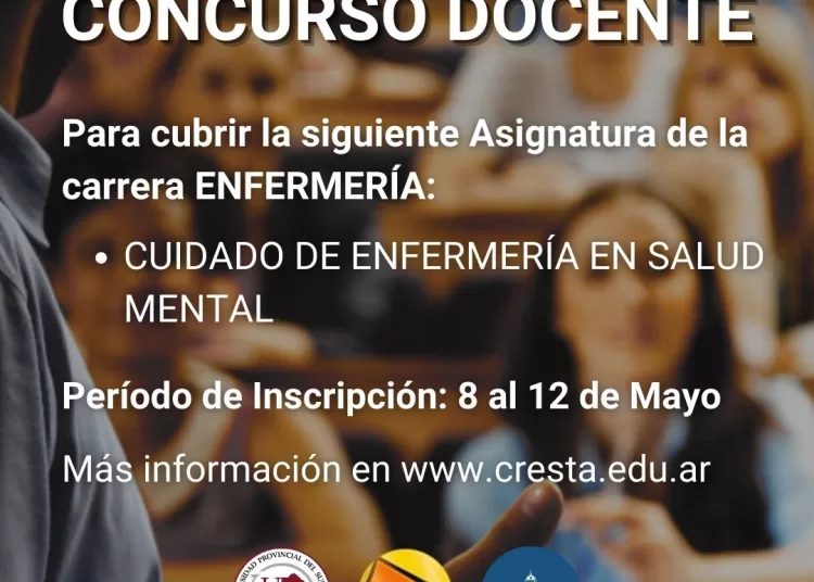 Cresta informa el primer llamado a inscripción para cubrir cargos docentes
