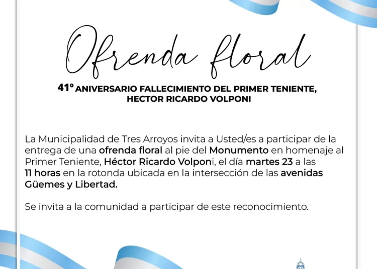 Homenajearán a Héctor Ricardo Volponi en el monumento de Güemes y Libertad