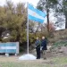 Autoridades presentes en el Paraje Puente Viejo para la ceremonia del Dia de la Bandera
