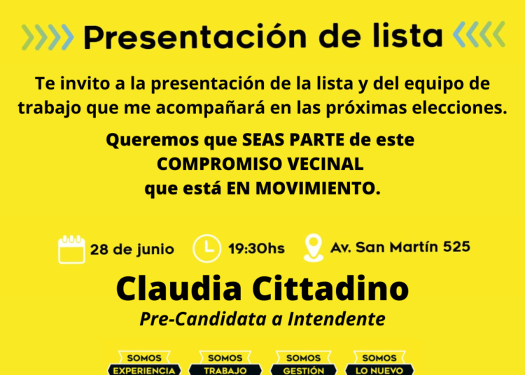 Compromiso Vecinal presentará las listas en su local partidario