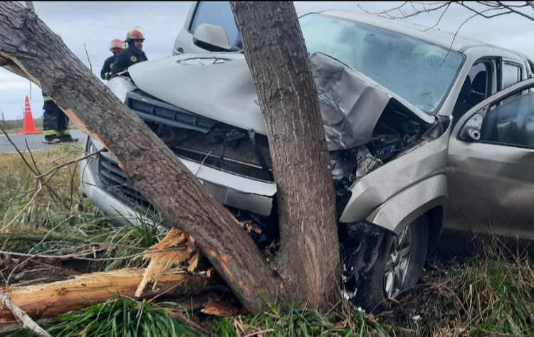 Bellocq: se despistó, terminó incrustado contra un árbol y fue trasladado en ambulancia