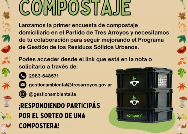 Tres Arroyos Sustentable: encuesta compostaje domiciliario