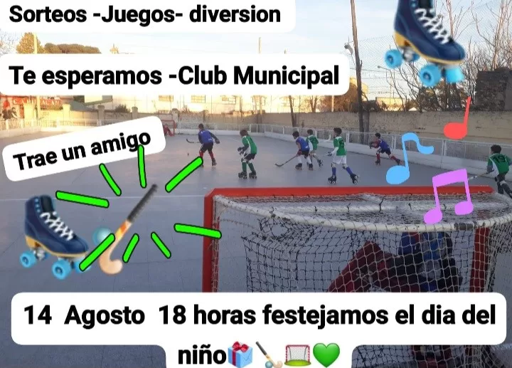 El hockey sobre patines del club Municipal festejará el lunes el día de la niñez