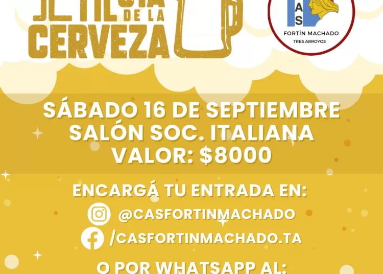 Se viene una nueva edición de la Fiesta de la Cerveza