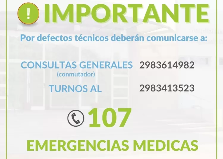 Derivan consultas por falta de funcionamiento de la red telefónica del Hospital