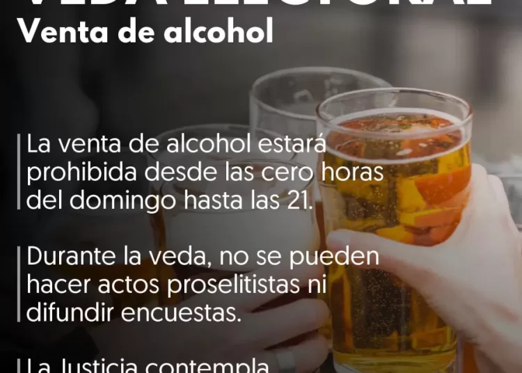 Veda electoral: Venta de alcohol