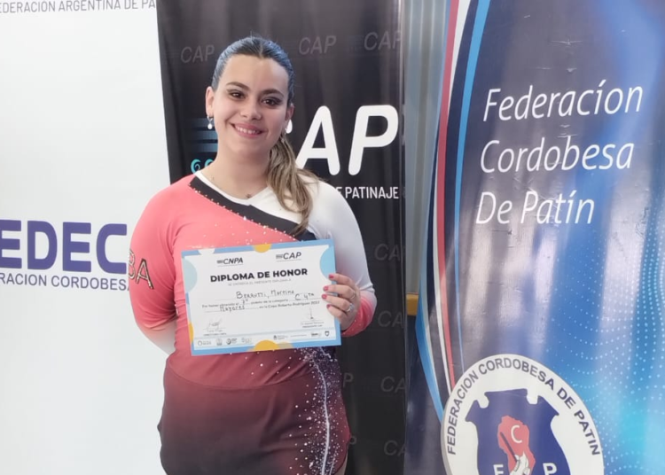 Martina Berruti hizo podio en el Nacional de Patin