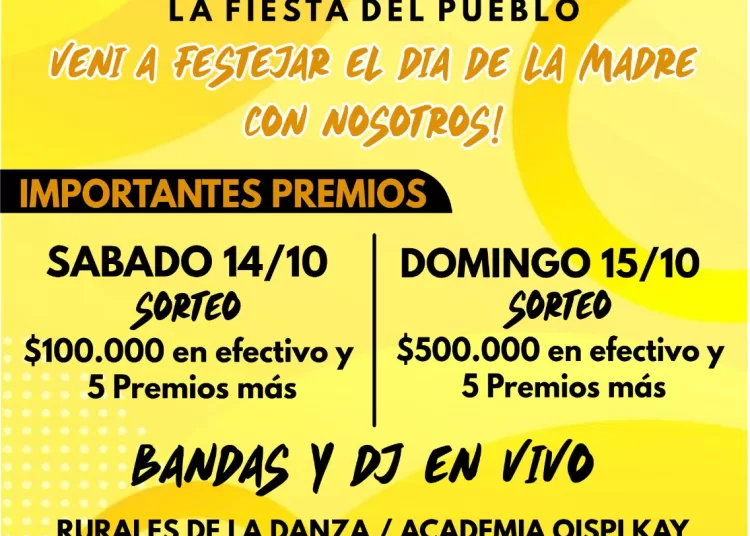 El 14 y 15 de octubre, nueva edición de la Fiesta del Mate y la Torta Frita en Copetonas