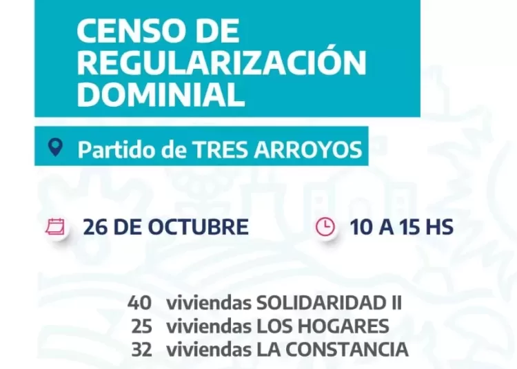 Suspenden el censo de regularización dominial en un centenar de viviendas