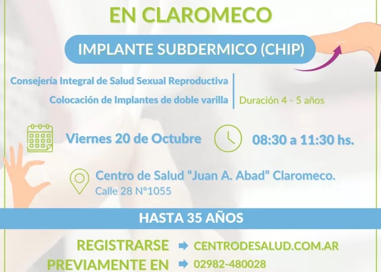 Salud sexual integral y reproductiva en Claromecó