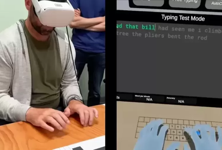 Zuckerberg prueba el Virtual Keyboard de Meta
