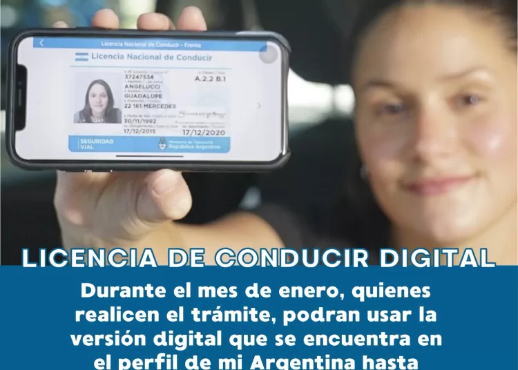 En enero se podrá circular con la licencia digital de la aplicación Mi Argentina