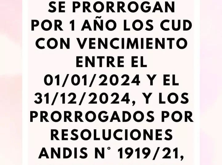 Prorrogan por un año la actualización del Certificado Único de Discapacidad