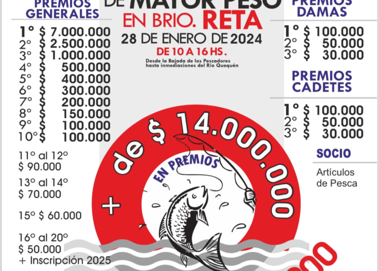 El 28 de enero se vienen Las 6 Horas a la Corvina de Mayor Peso del Club Quilmes