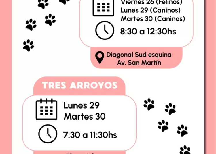 Continúan con la campaña de vacunación antirrábica y castraciones